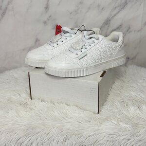 New Display w/o Box White Hello Kitty Faces Sneakers Women's 8/Girls 6